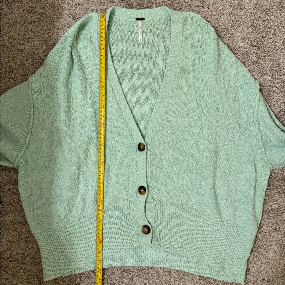 Free People Women’s ‘Found My Friend’ Mint Cardi Size Medium - Picture 10 of 10